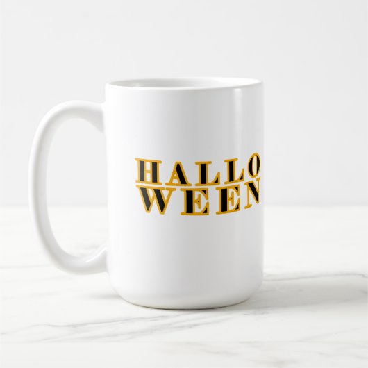 Halloween-Textdesign Kaffeetasse (Links)