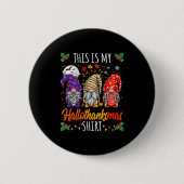 Halloween Thanksgiving Christmas Funny Hallothanks Button (Vorderseite)