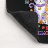 Halloween Thanksgiving Christmas Happy Hallothanks Mousepad (Ecke)