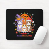 Halloween Thanksgiving Christmas Happy Hallothanks Mousepad (Mit Mouse)