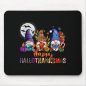 Halloween Thanksgiving Christmas Happy Hallothanks Mousepad (Vorne)