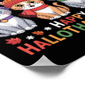 Halloween Thanksgiving Christmas Happy Hallothanks Poster (Ecke)