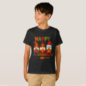 Halloween Thanksgiving Christmas Happy Hallothanks T-Shirt (Vorne ganz)