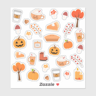 Halloween Thanksgiving Gemütlicher Herbst Scrapboo Aufkleber
