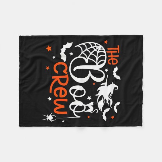 Halloween The Boo Crew - Fun Soky Witch, Cat, Bat Fleecedecke (Vorderseite (Horizontal))