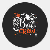 Halloween The Boo Crew - Fun Soky Witch, Cat, Bat Runder Aufkleber (Vorderseite)