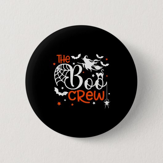 Halloween The Boo Crew - Lustige Soky Hexe, Katze, Button (Vorderseite)
