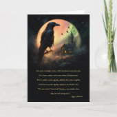 Halloween The Raven von Edgar Allan Poe Spooky Karte (Vorderseite)