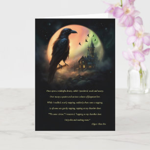 Halloween The Raven von Edgar Allan Poe Spooky Karte