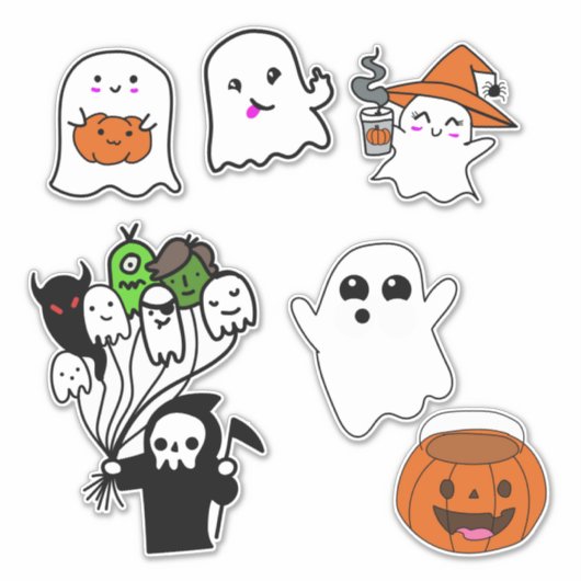 Halloween-Thema Aufkleber (Vorderseite)