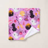 Halloween-Thema Badhandtuch Set (Waschlappen)