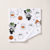 Halloween-Thema Badhandtuch Set (Waschlappen)