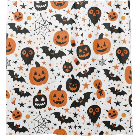 Halloween-Thema Duschvorhang (Vorderseite)