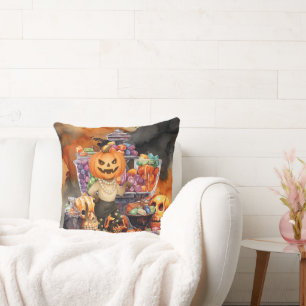 Halloween-Thema für Liebhaber von Siamkatzen Kissen