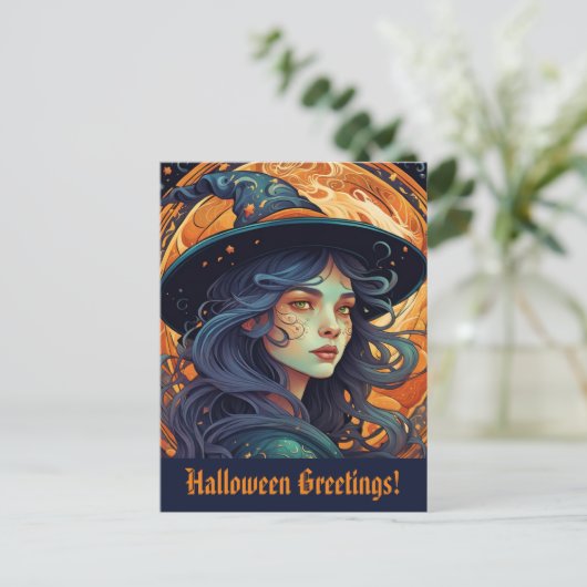 Halloween Thema Grüße Postkarte (Stehend Vorderseite)