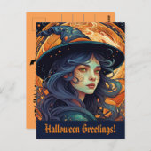 Halloween Thema Grüße Postkarte (Vorne/Hinten)