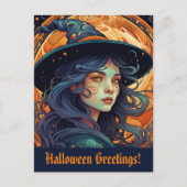 Halloween Thema Grüße Postkarte (Vorderseite)