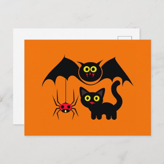 Halloween-Thema Postkarte (Vorne/Hinten)