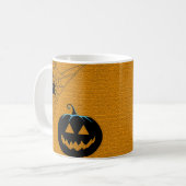 Halloween Thema Pumpkin und Spider Kaffeetasse (Vorderseite Links)