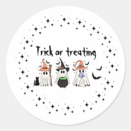 Halloween-Thema Runder Aufkleber