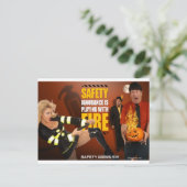 Halloween-Thema-Sicherheits-Aussenseiter-lustige Postkarte (Stehend Vorderseite)
