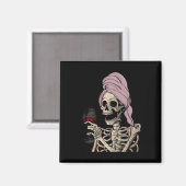 Halloween Thema Skeleton Wein Magnet (Vorderseite/Rückseite)