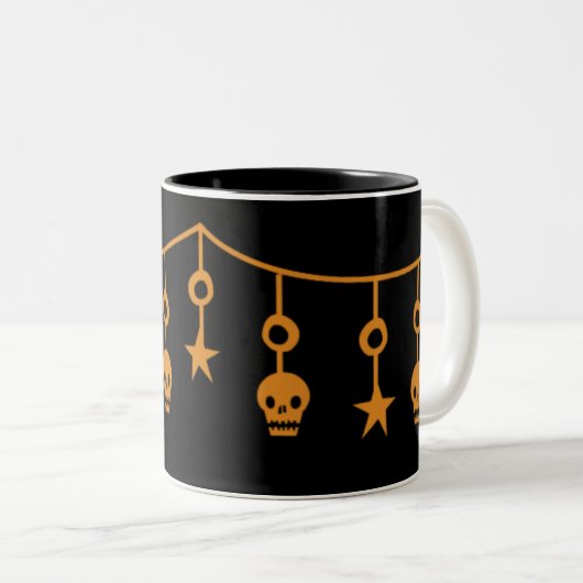 Halloween-Thema Zweifarbige Tasse (VorderseiteRechts)