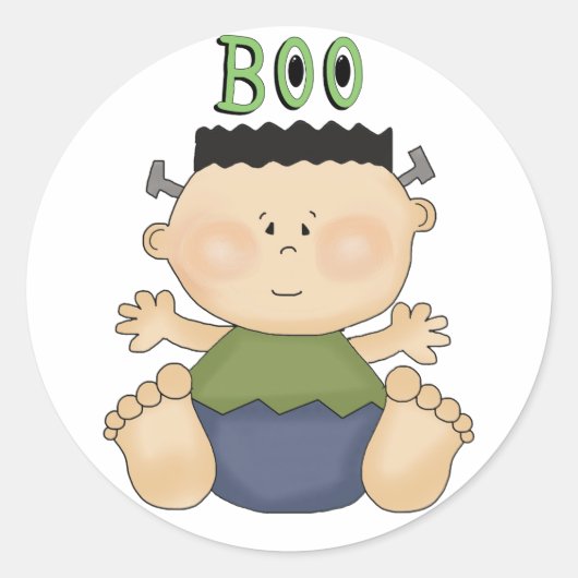 Halloween Theme Baby Boy BOO Fun Stickers (Vorderseite)