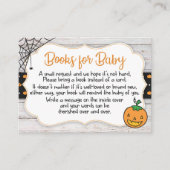 Halloween Theme Babydusche Reservierungskarte Begleitkarte (Vorderseite)