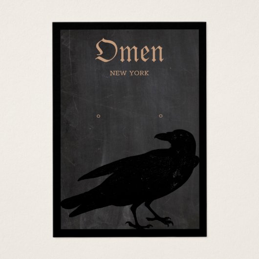 Halloween-Theme Black Crow Earring-Display-Karte (Vorderseite)