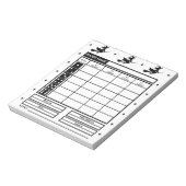 Halloween Theme Bunco Score Pad Hexe fliegen Notizblock (Rotiert)