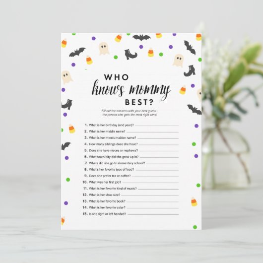 Halloween Theme, der das beste Duschspiel der Mama Programm (Stehend Vorderseite)