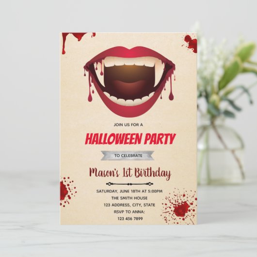 Halloween-Theme Feiertagskarte (Stehend Vorderseite)