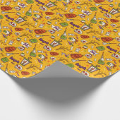 Halloween Theme: flaches Design Muster. Geschenkpapier (Ecke)