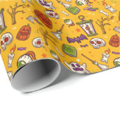 Halloween Theme: flaches Design Muster. Geschenkpapier (Rolleneckpunkt)
