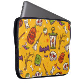 Halloween Theme: flaches Design Muster. Laptopschutzhülle (Vorne Rechts)