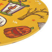 Halloween Theme: flaches Design Muster. Schneidebrett (Ecke)