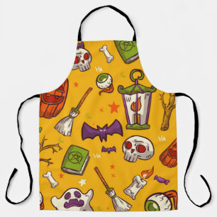 Halloween Theme: flaches Design Muster. Schürze