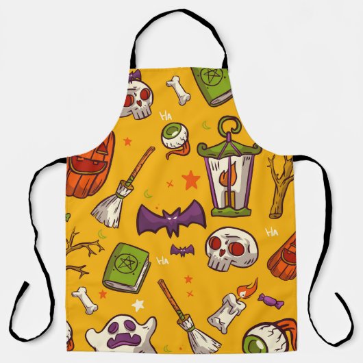 Halloween Theme: flaches Design Muster. Schürze (Vorderseite)