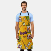 Halloween Theme: flaches Design Muster. Schürze (Getragen)