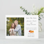 Halloween-Theme-Foto Hochzeit speichern Einladung (Stehend Vorderseite)