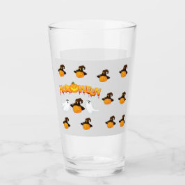 Halloween theme: Ghosts and pumpkin Glas