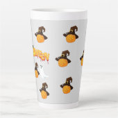 Halloween theme: Ghosts and pumpkin Milchtasse (Vorderseite)