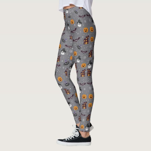 Halloween Theme Gray Leggings (Links)