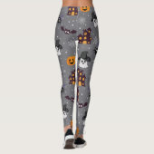 Halloween Theme Gray Spooky Leggings (Rückseite)
