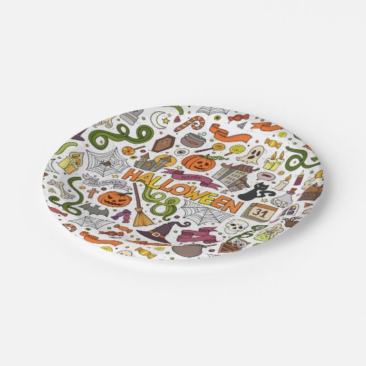 Halloween Theme, Party Perfect Paper Plate Pappteller (Schrägansicht)