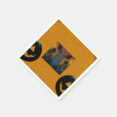 Halloween Theme Pumpkin und Spuk House Serviette (Ecke)