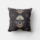 Halloween Theme Skull Throw Kissen (Vorderseite)