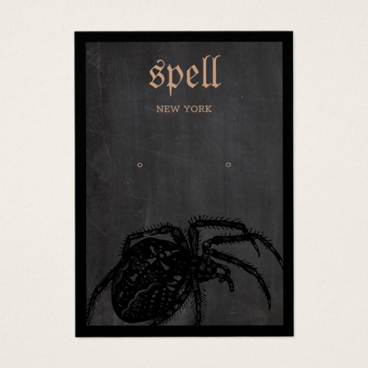 Halloween Theme Spider Earring Display Card (Vorderseite)