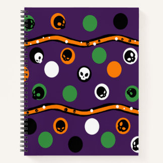 Halloween Theme Spiral Notebook Notizblock